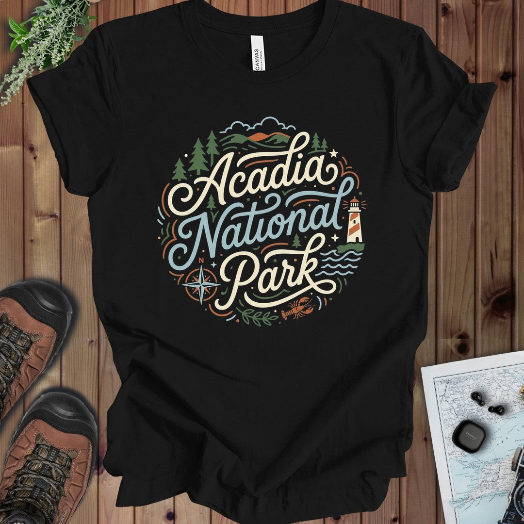 Acadia National Park - Black Kids Graphic T-Shirt in Black