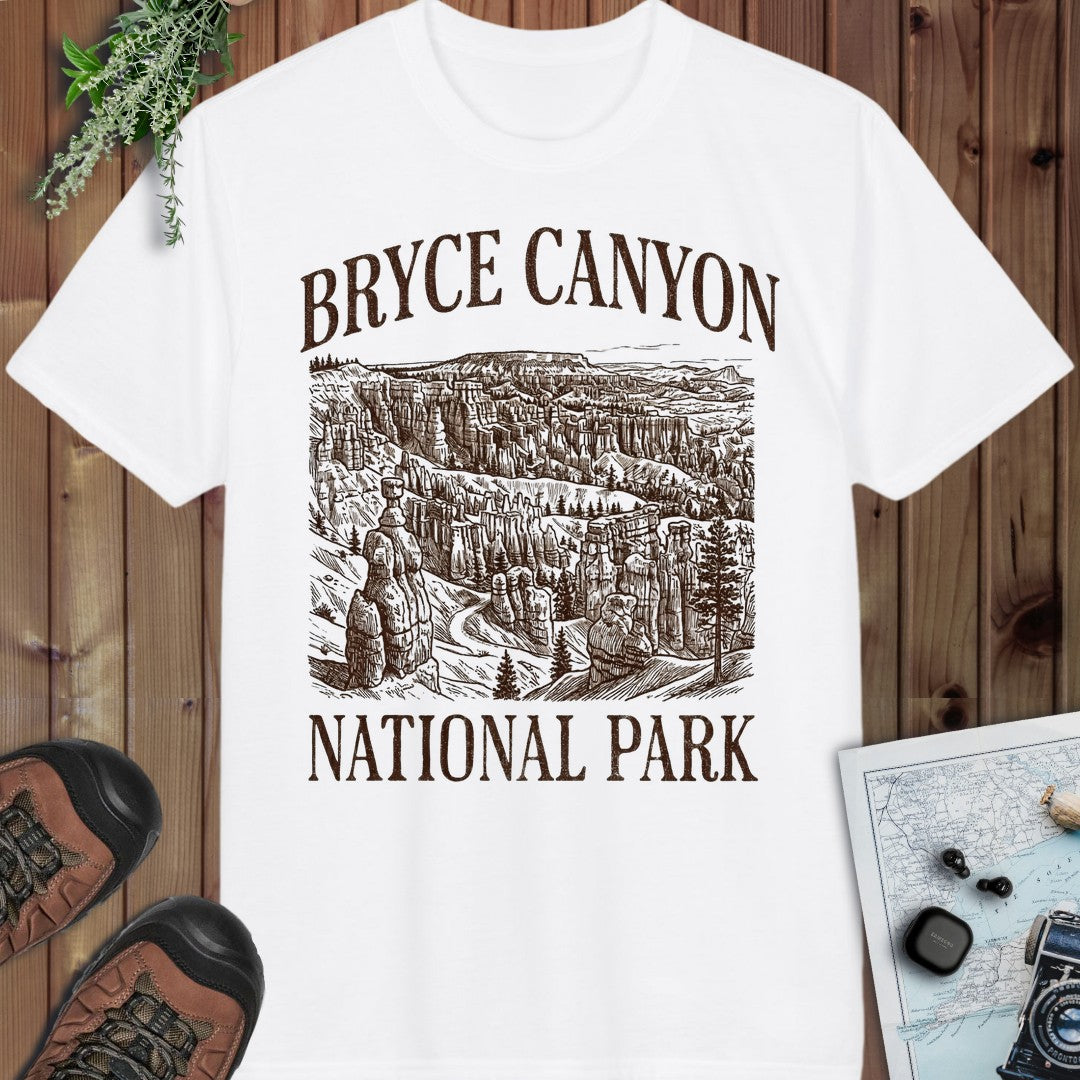 Badlands National Park Rustic 1 Performance T-Shirt in White