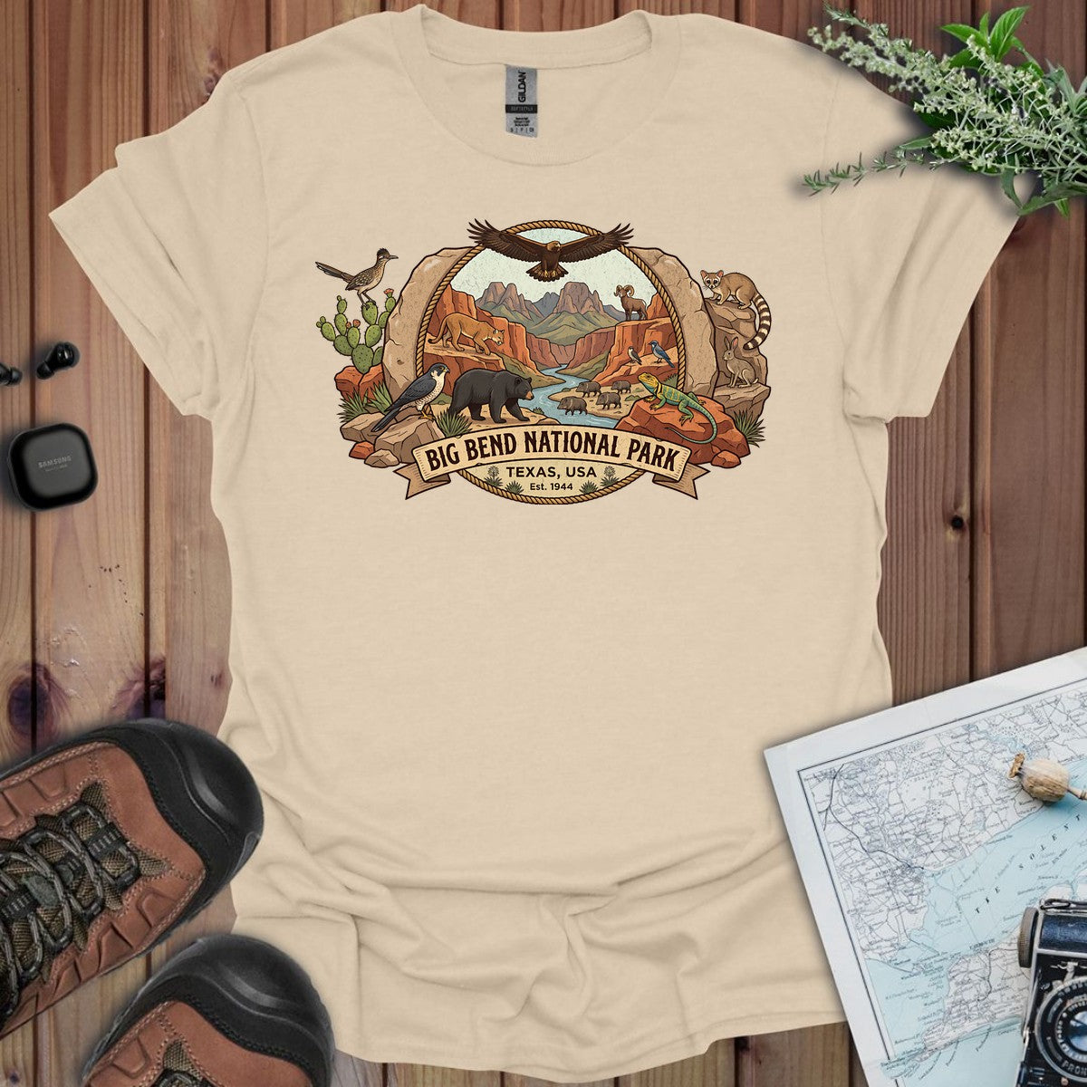 Big Bend National Park Emblem Graphic T-Shirt in Sand