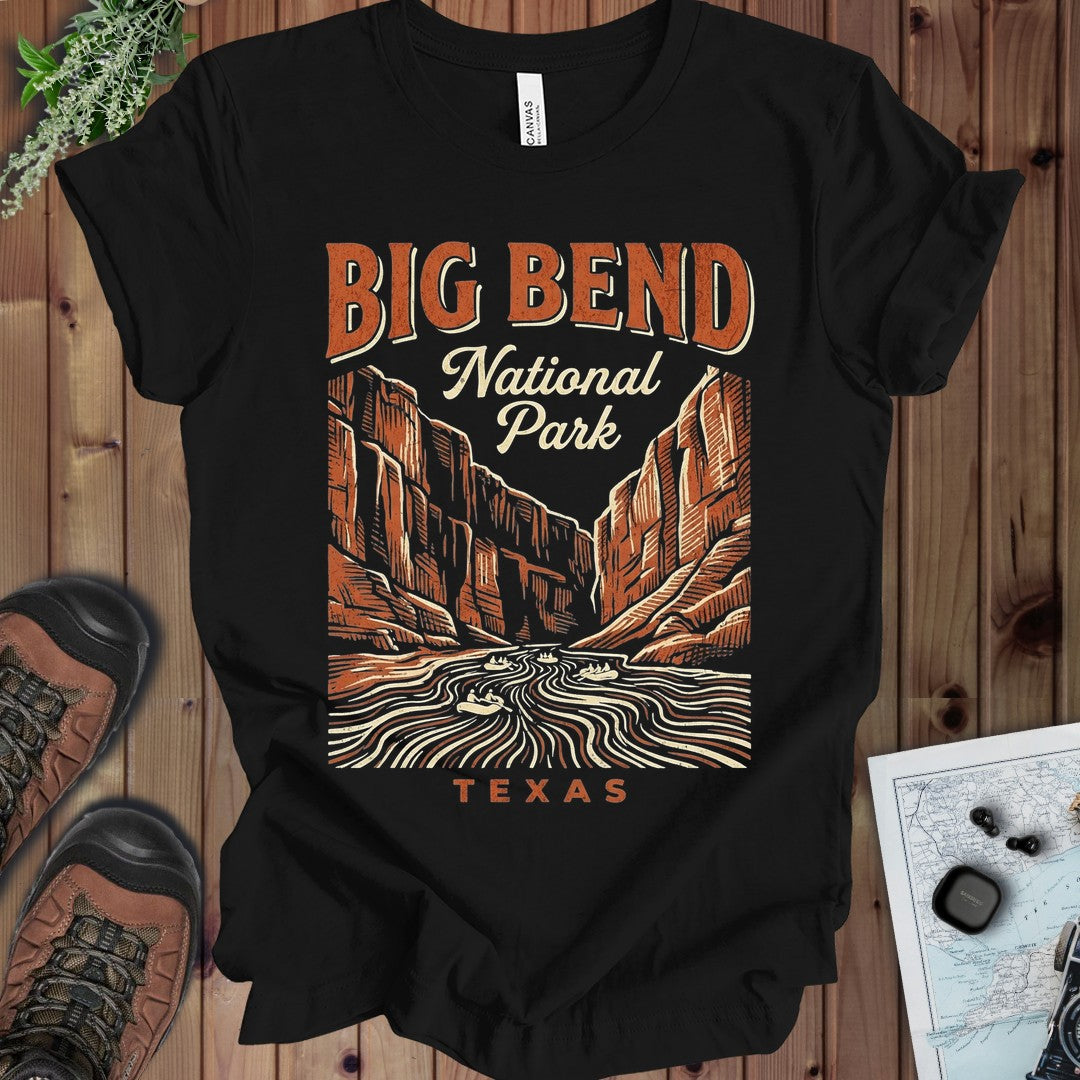 Big Bend National Park River Kids Graphic T-Shirt in Black