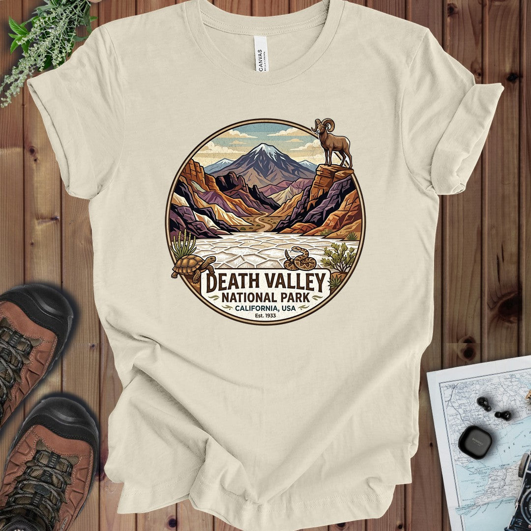Death Valley National Park Emblem Kids Graphic T-Shirt in Natural