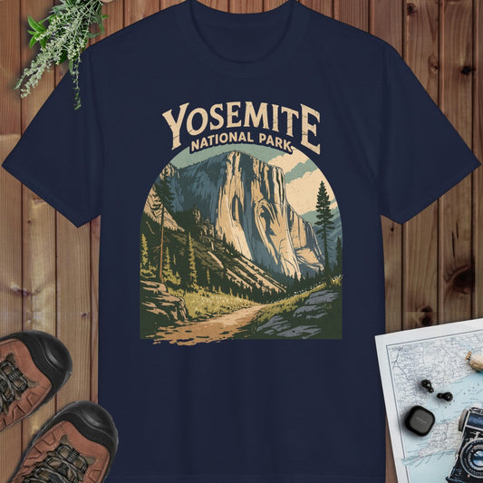 El Capitan Yosemite Valley Performance T-Shirt in Navy