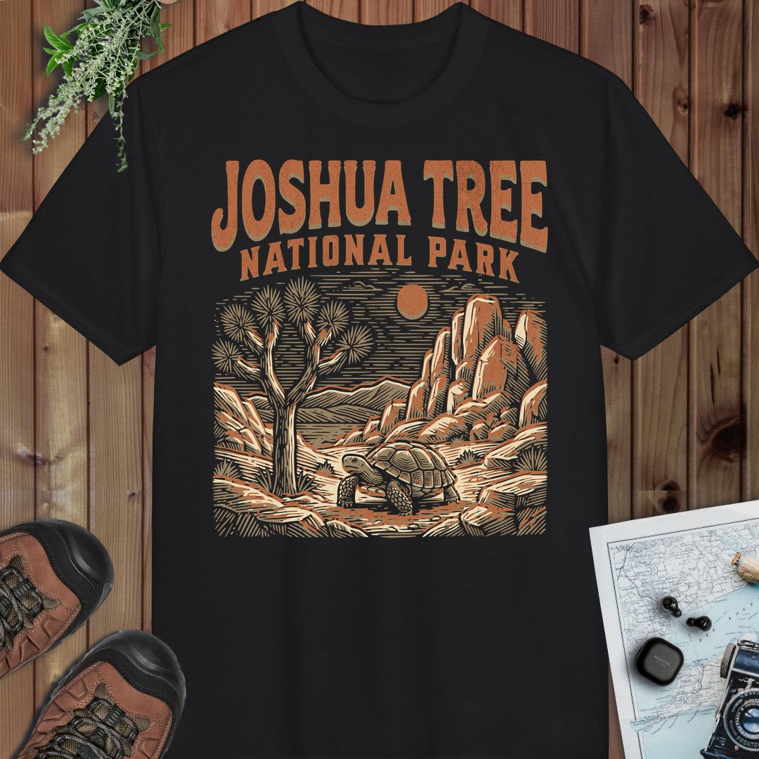 Joshua Tree National Park Desert Tortoise Performance T-Shirt in Black