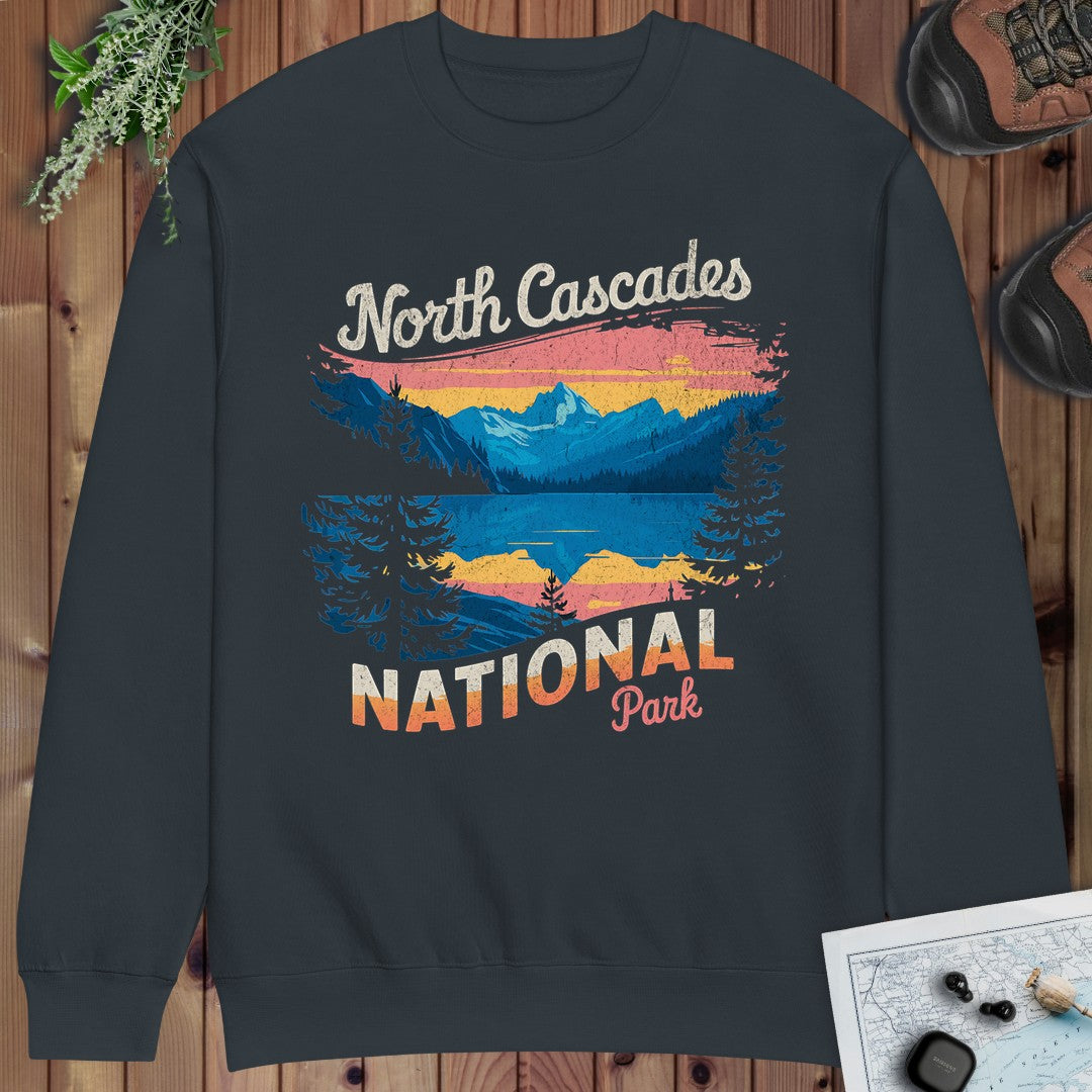 North Cascades National Park Crewneck Sweatshirt in Navy
