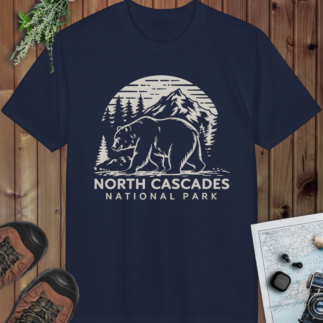 North Cascades National Park Nature Performance T-Shirt in Navy