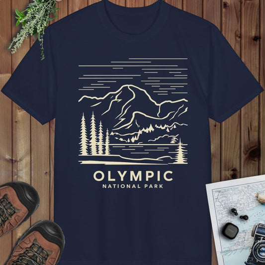 Olympic National Park Performance T-Shirt in Navy