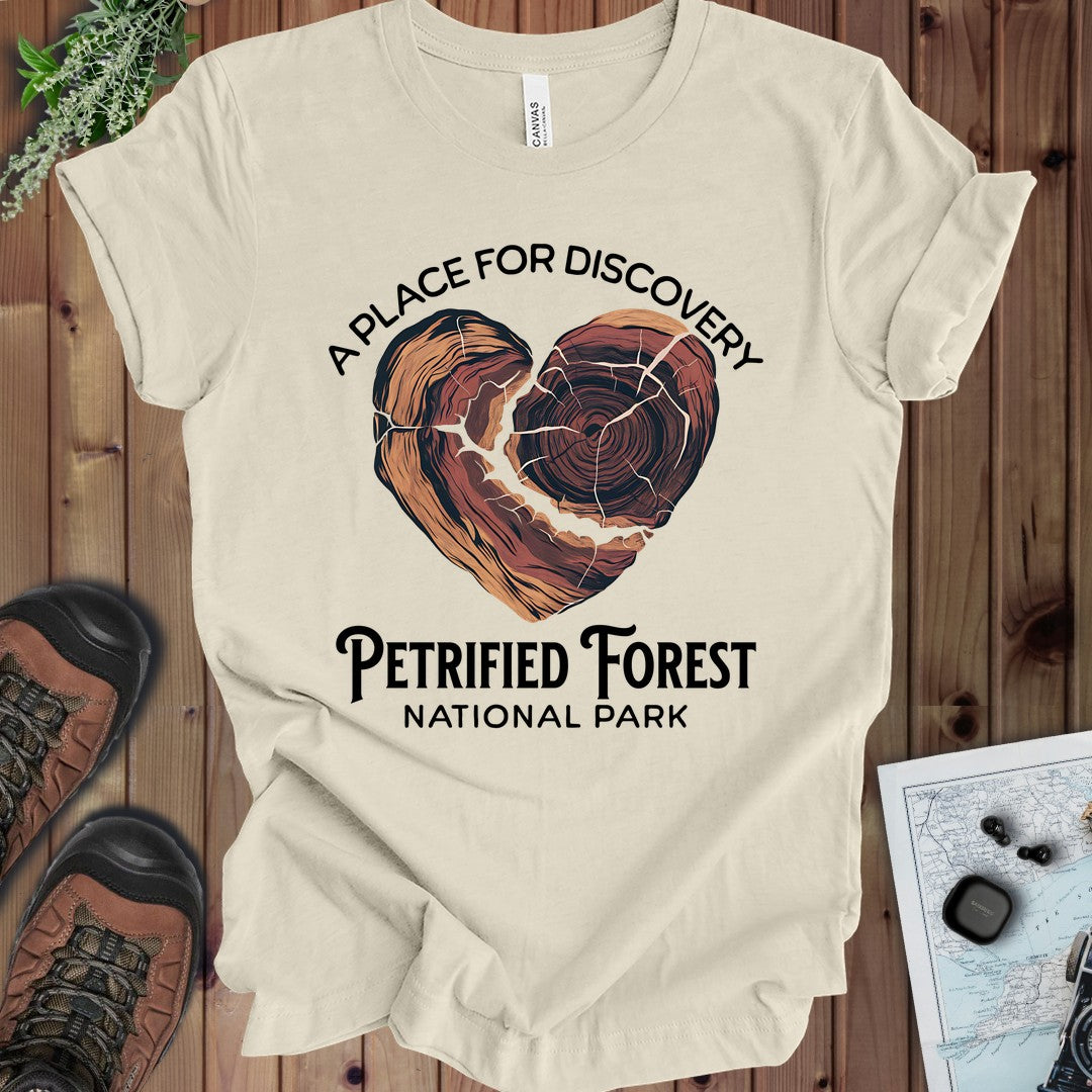 Petrified Forest National Park Heart Wood Kids Graphic T-Shirt in Natural