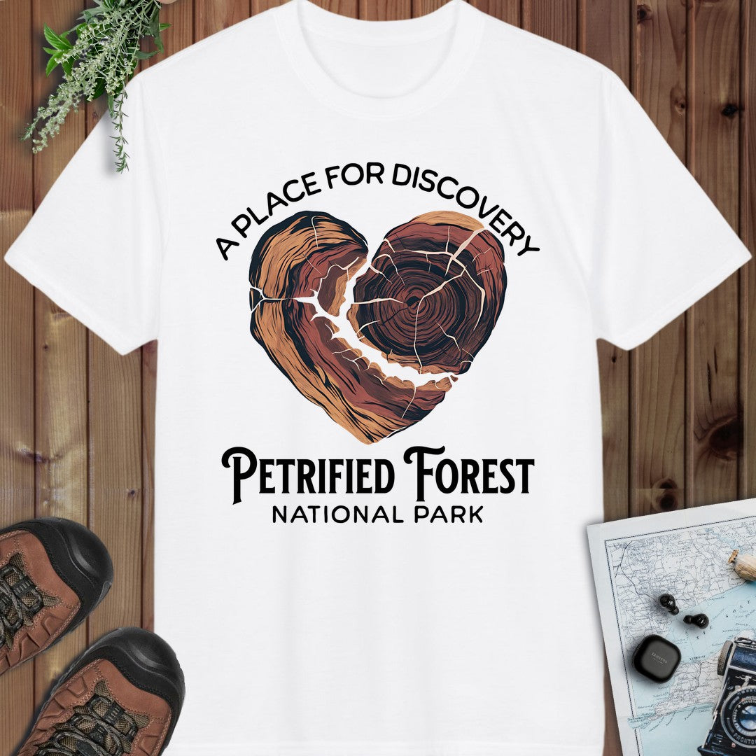 Petrified Forest National Park Heart Wood Performance T-Shirt in White