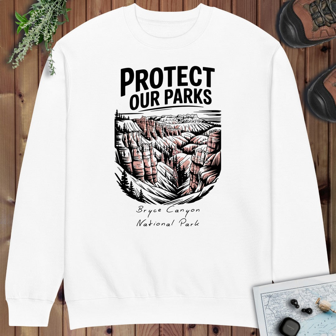 Protect Our Parks Bryce Canyon Crewneck Sweatshirt in White