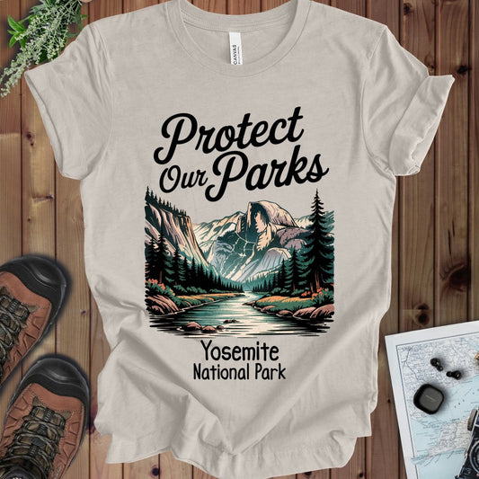 Protect Our Parks Yosemite Half Dome Kids Graphic T-Shirt in Heather Dust