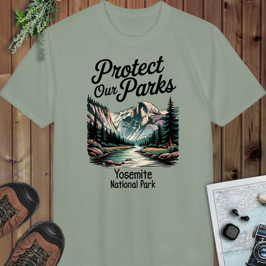 Protect Our Parks Yosemite Valley Half Dome Performance T-Shirt in Sage