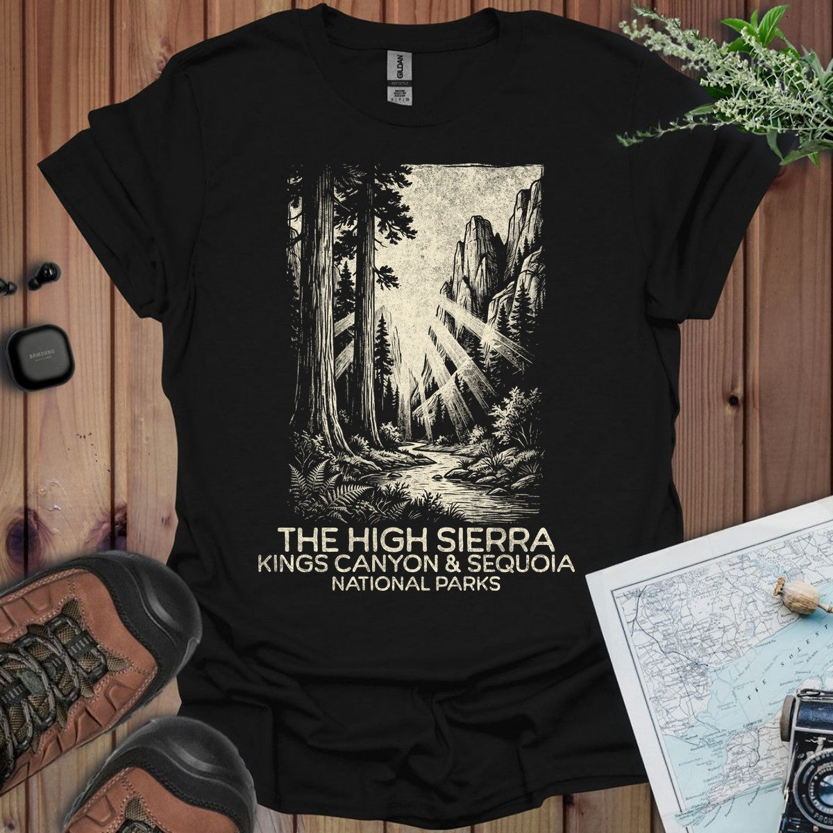 The High Sierra Kings Canyon Sequoia Graphic T-Shirt in Black