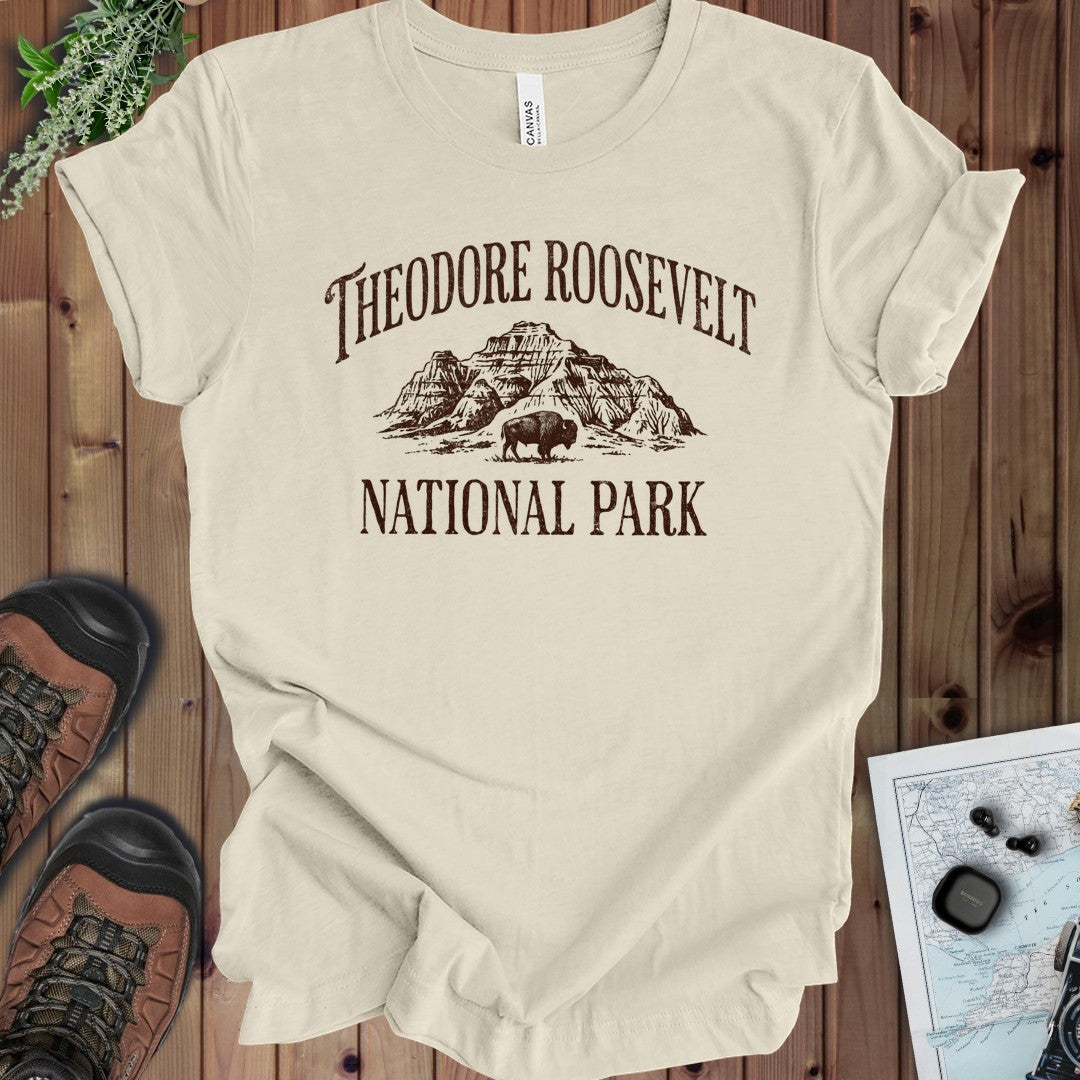 Theodore Roosevelt National Park Kids Graphic T-Shirt in Natural