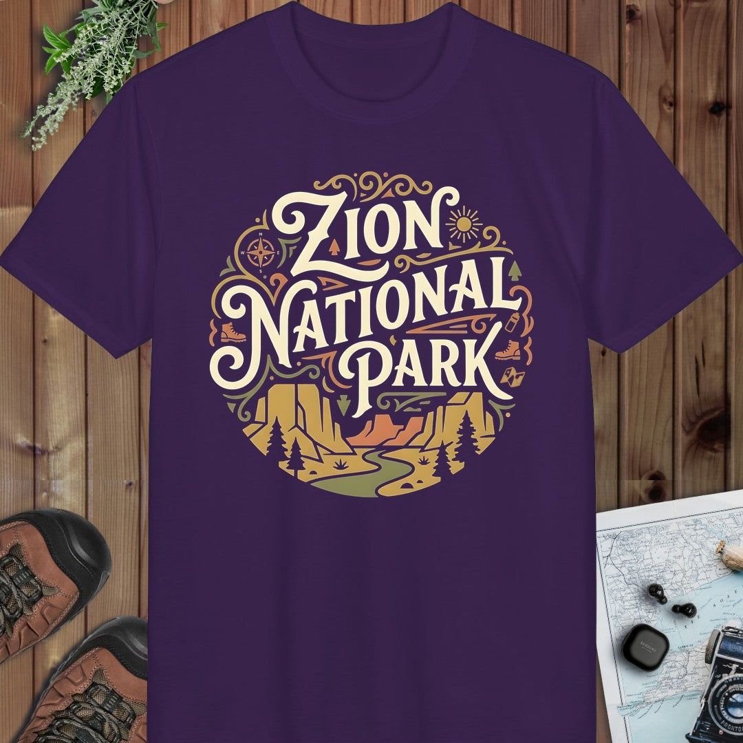 Zion Short Sleeve Performance T-Shirt in Purple