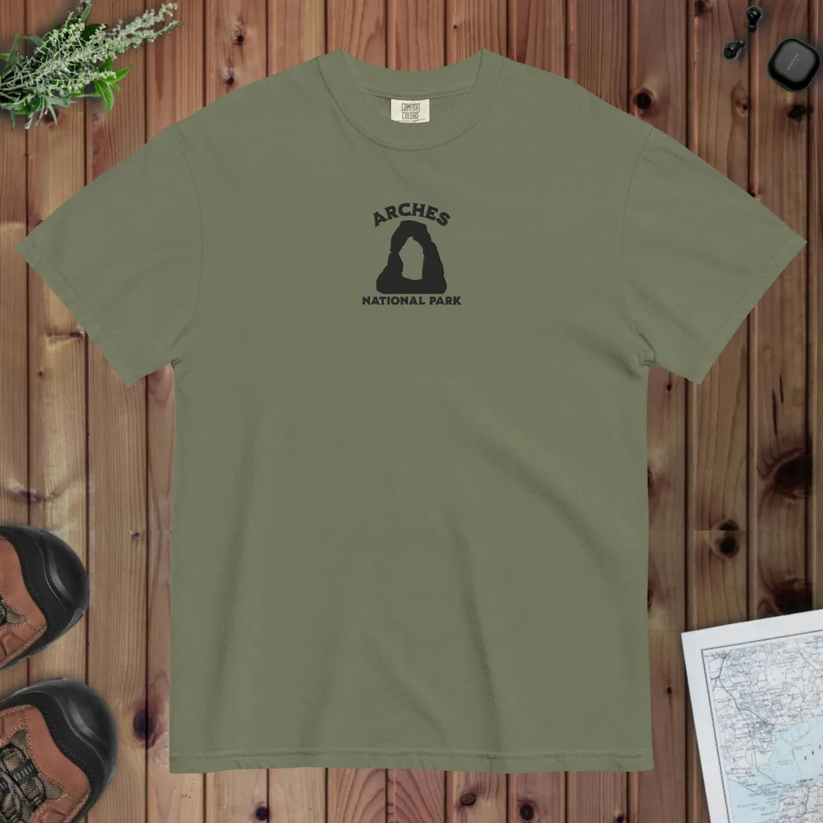 Arches National Park Premium Embroidered T-shirt - Parks ApparelT-Shirt