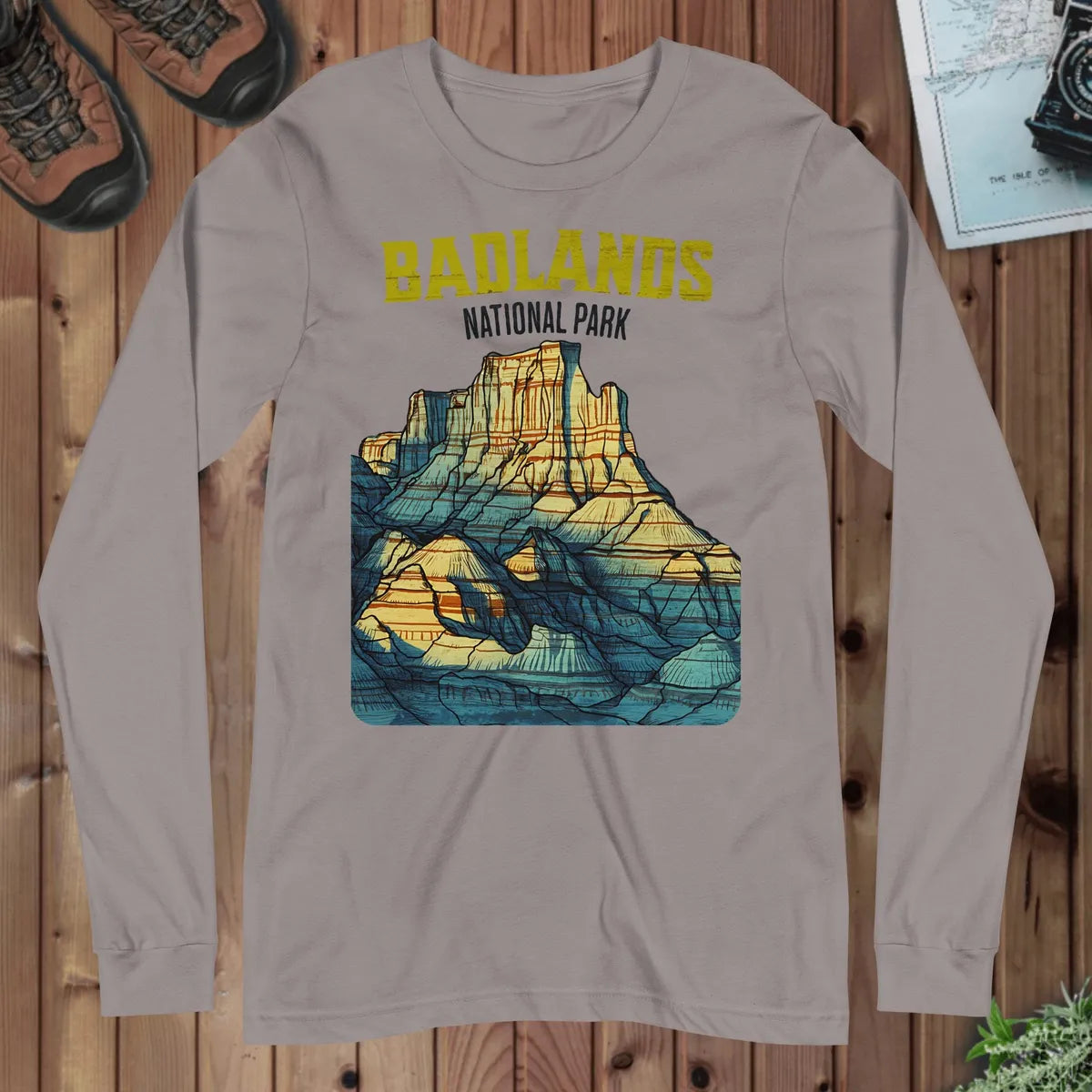 Badlands National Park long sleeve t-shirt detail or alternate product view