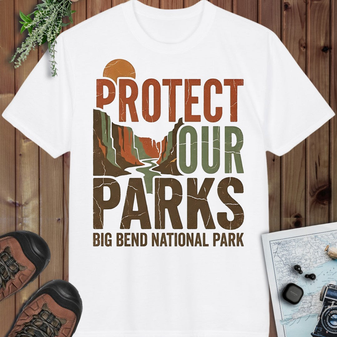 Big Bend National Park Bold Graphic Performance T-Shirt in White