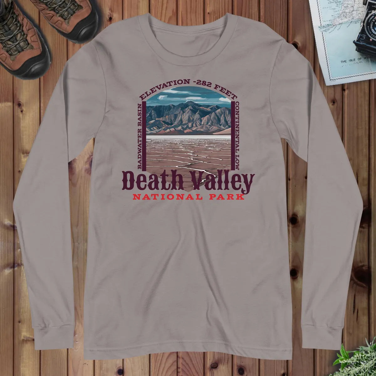 Death Valley Badwater Basin Long Sleeve T-Shirt - Parks ApparelLong - sleeve