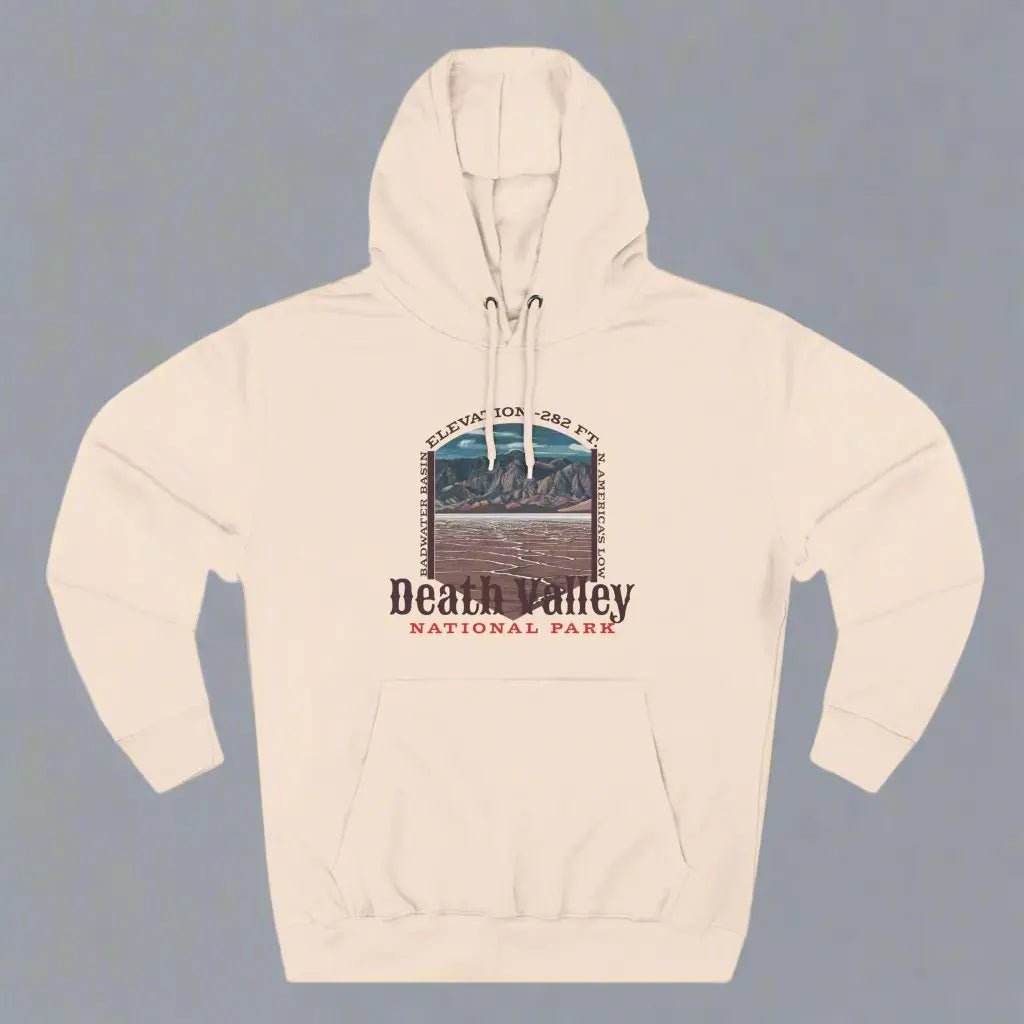 Death Valley National Park Badwater Basin fleece hoodie detail or alternate product view