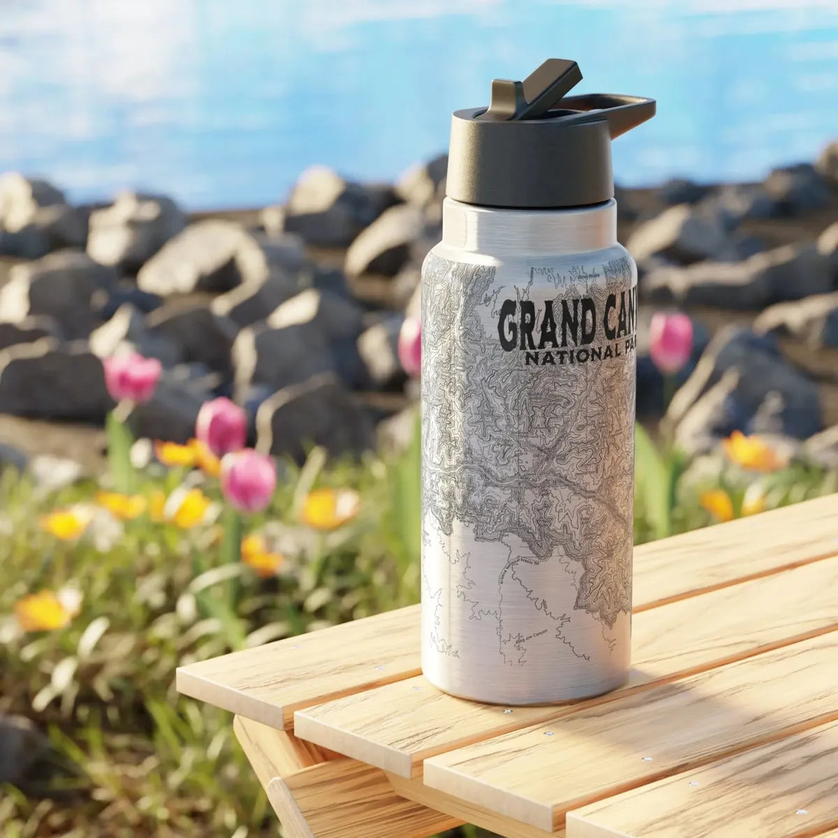 Grand Canyon National Park Topographic Water Bottle Tumbler 32oz – Parks Apparel