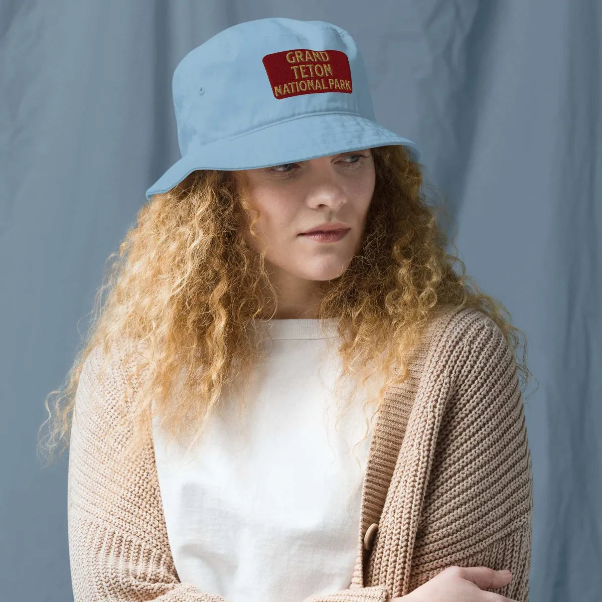 Grand Teton National Park Organic Embroidered Bucket Hat - Parks ApparelHeadwear