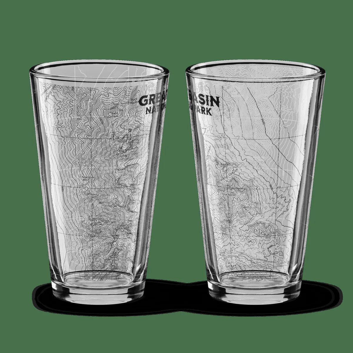 Great Basin National Park Topographic Pint Glass - Parks ApparelDrinkware