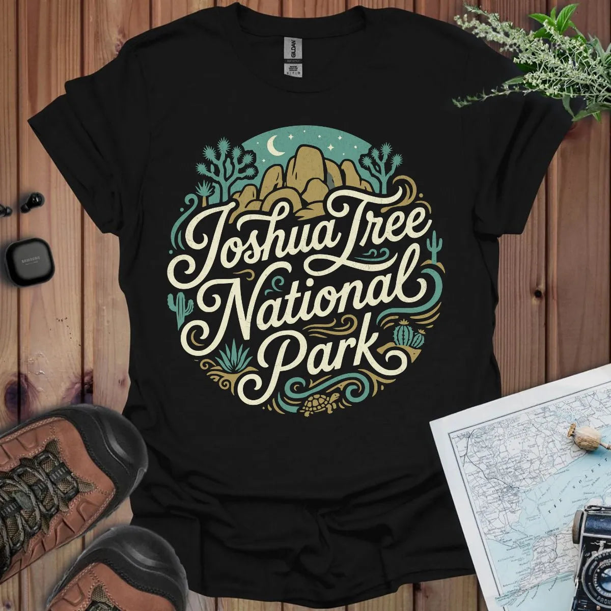 Joshua Tree National Park curved graphic t-shirt alternate apparel color or product angle