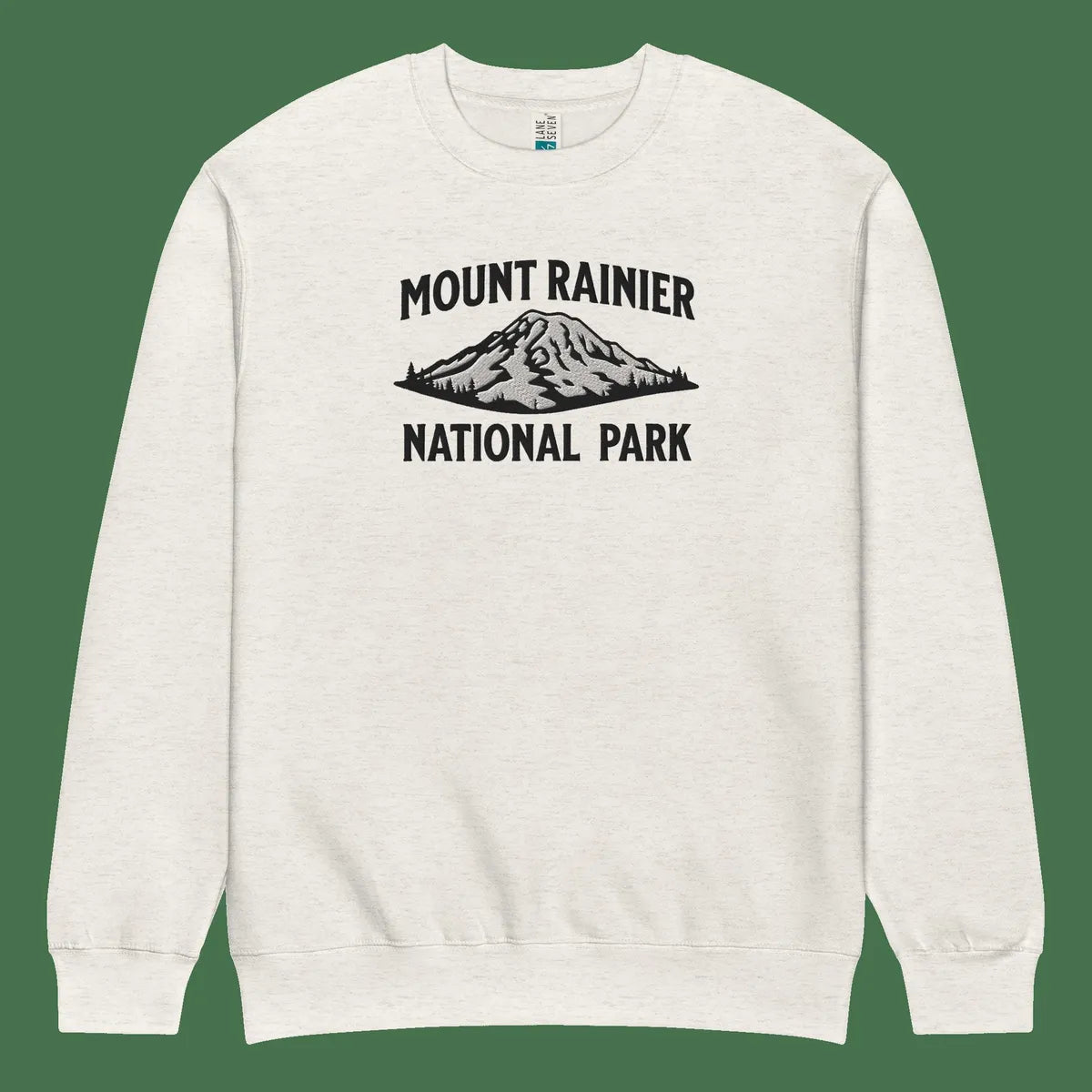 Mount Rainier embroidered mountain crewneck sweatshirt alternate color or product angle