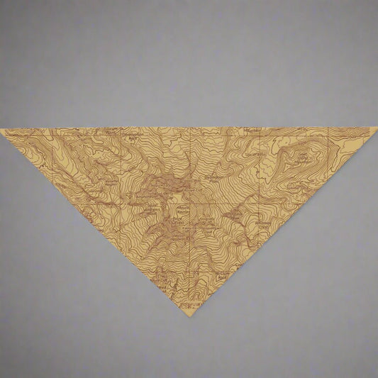 Mount Rainier Topographic Pet Bandana USGS National Park Topo Map - Parks ApparelPets