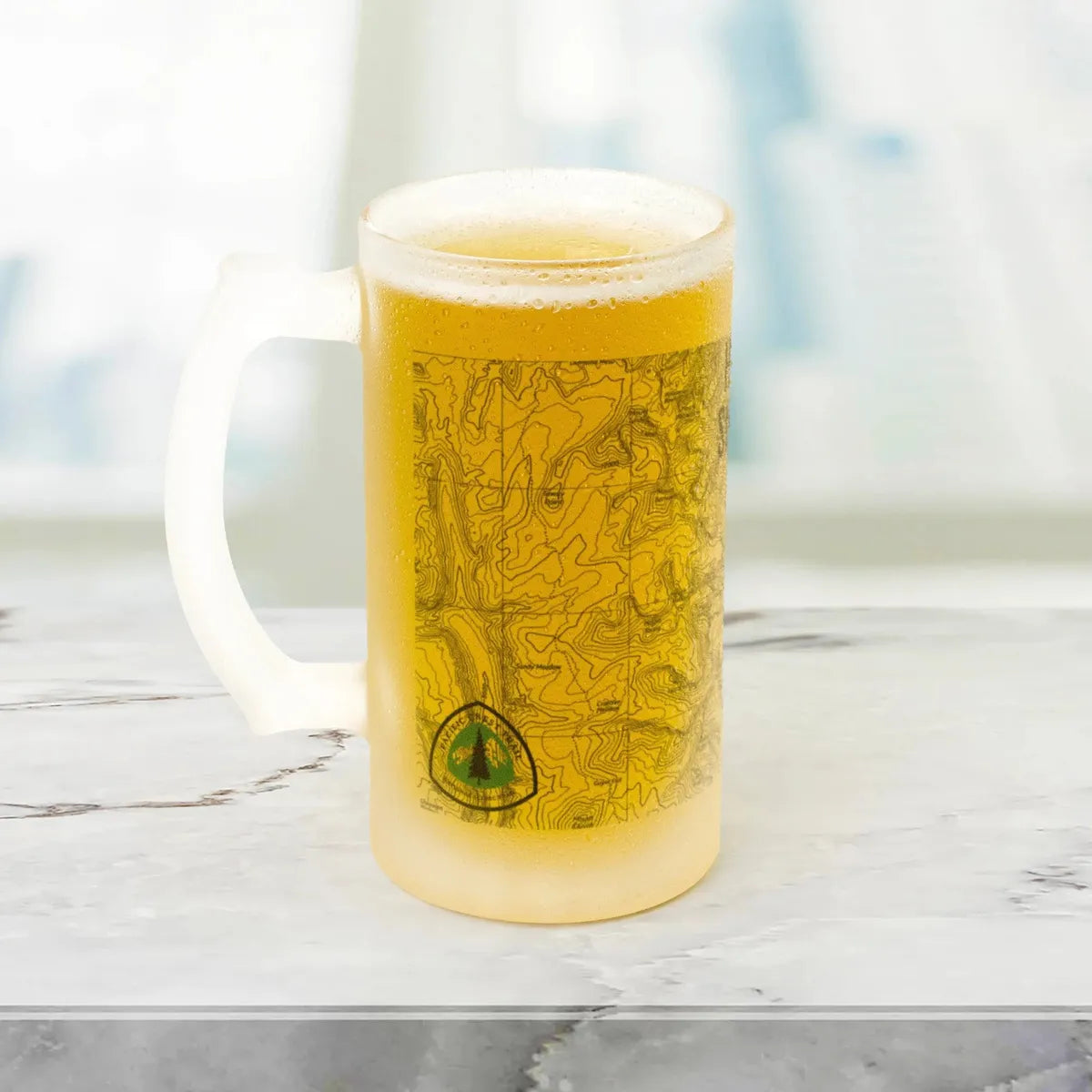 Mount Whitney High Sierra Topographic Frosted Pint Mug Beer Stein PCT JMT – Parks Apparel
