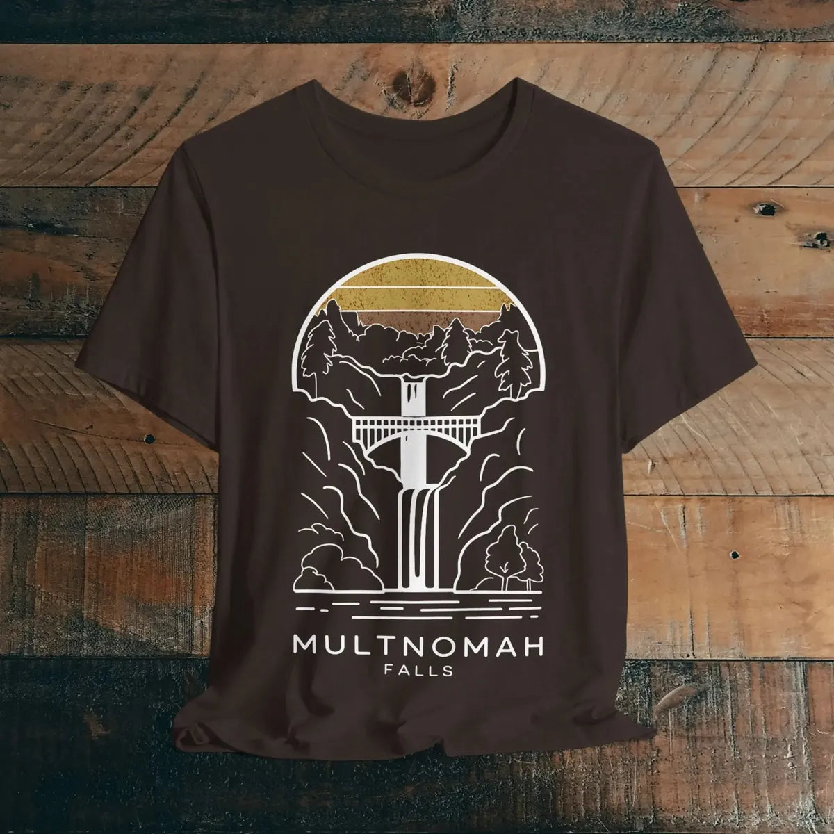 Multnomah Falls Oregon Unisex Fit Soft T-shirt River Gorge - Parks ApparelT-Shirt