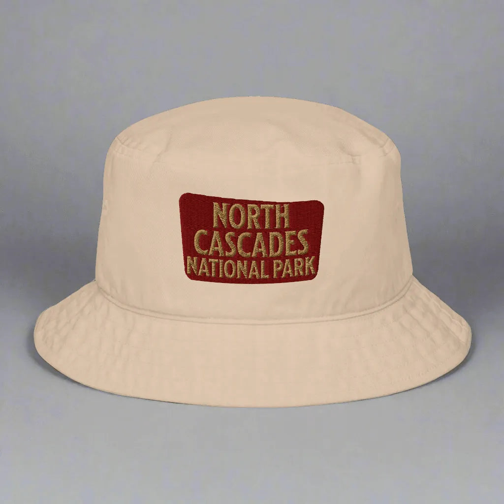 North Cascades National Park Organic Embroidered Bucket Hat - Parks Apparel