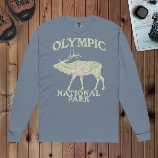 Olympic Elk Heavyweight Longsleeve Topo Tee - Parks ApparelLong - sleeve