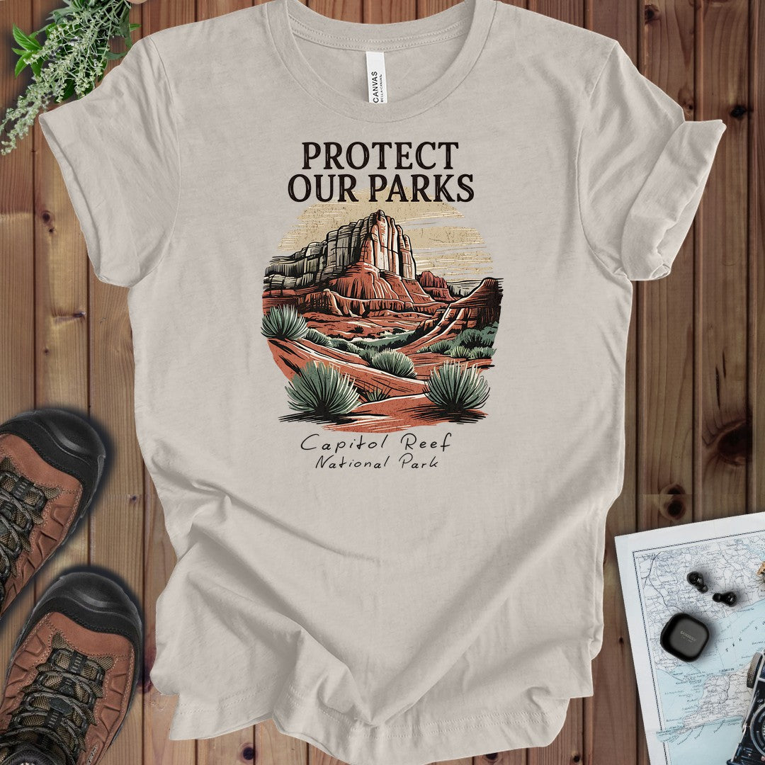 Protect Our Parks Capitol Reef Kids Graphic T-Shirt in Heather Dust
