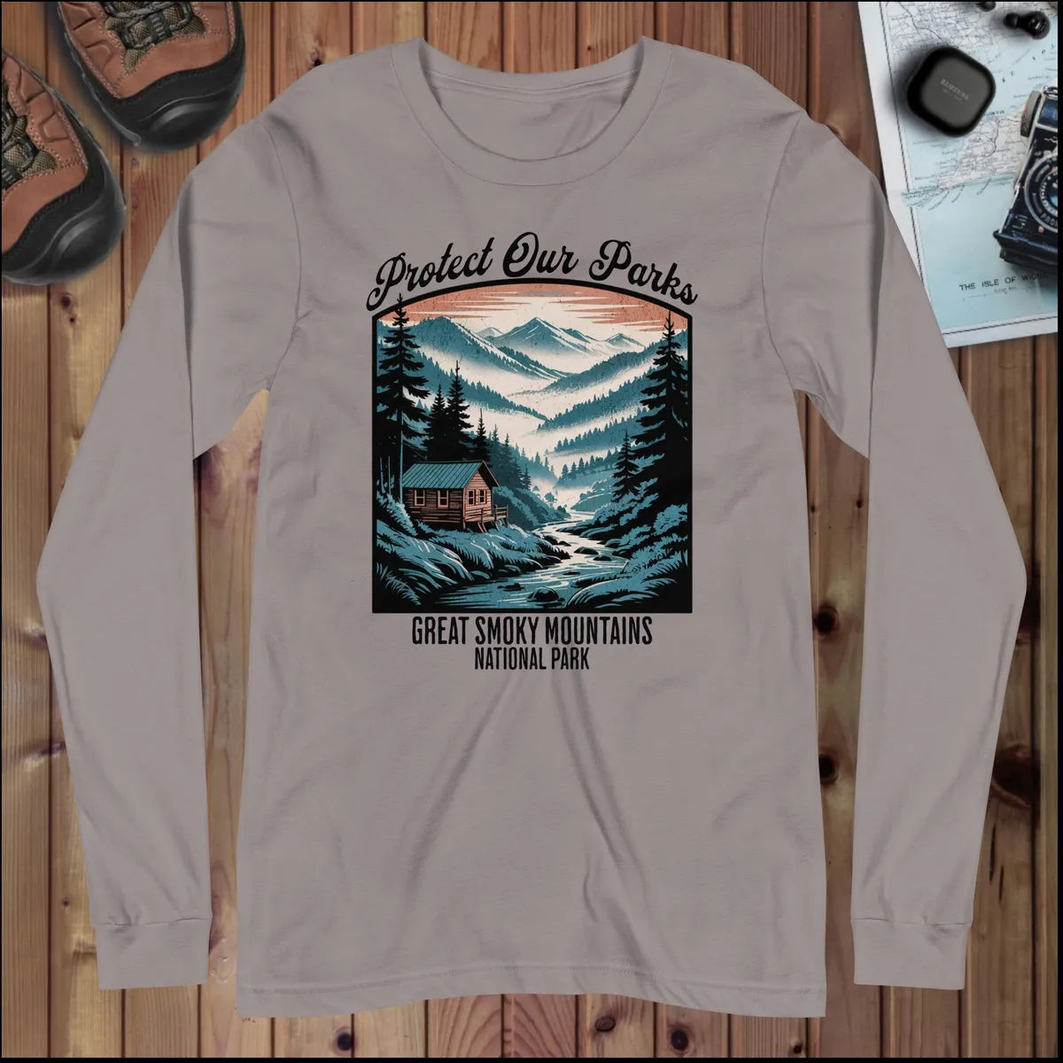 Protect Our Parks Smoky Mountains Long Sleeve T-shirt - Parks ApparelLong - sleeve