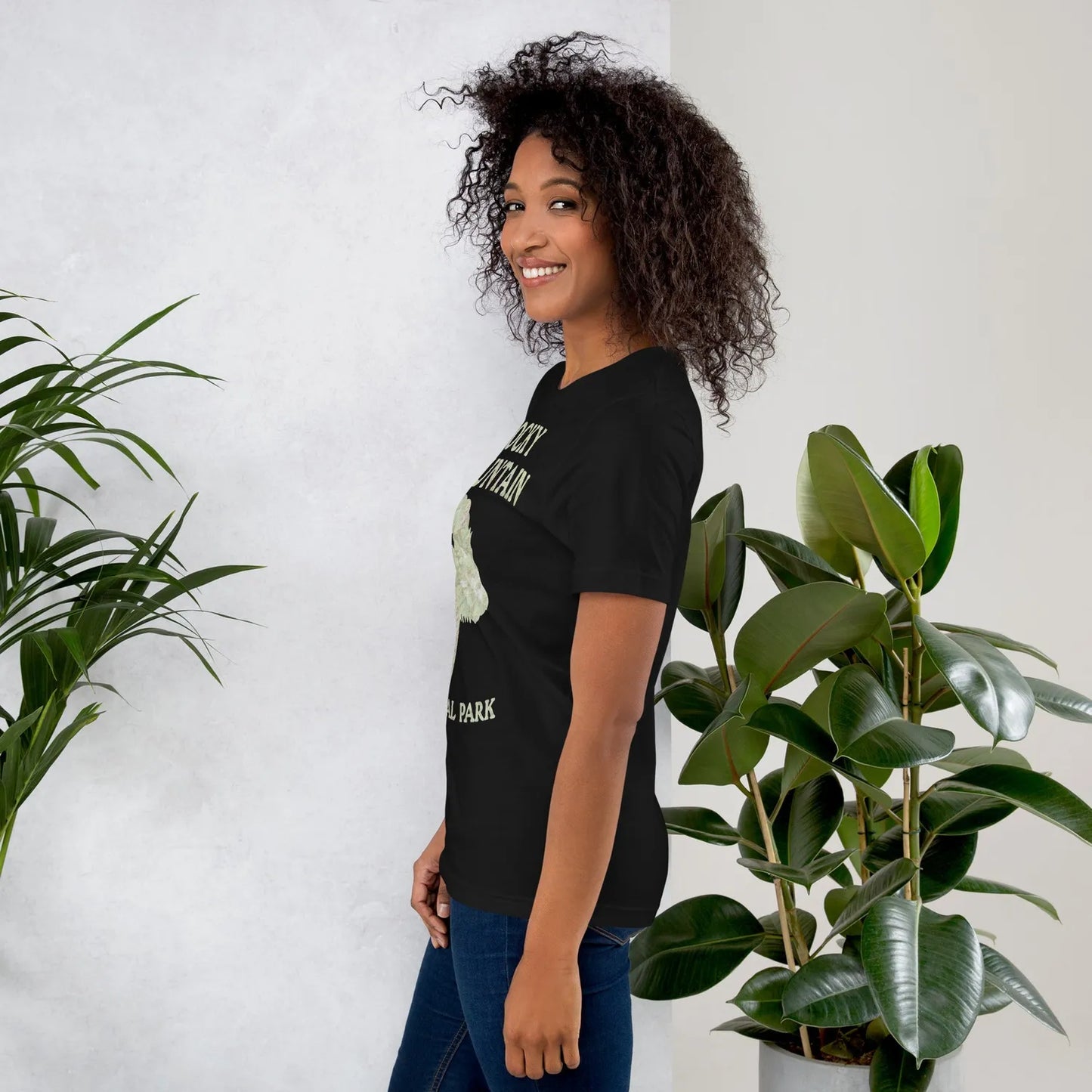 Rocky Mountain national park topo t-shirt detail or alternate product view