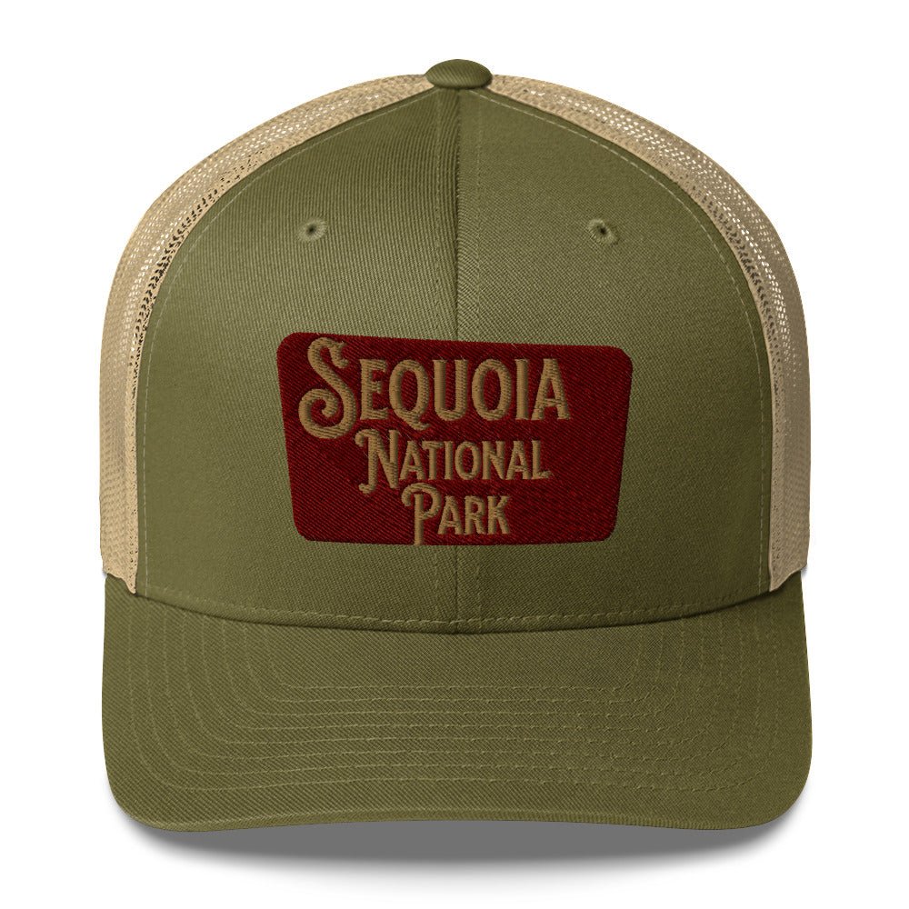 Sequoia embroidered National Park trucker hat detail or alternate product view