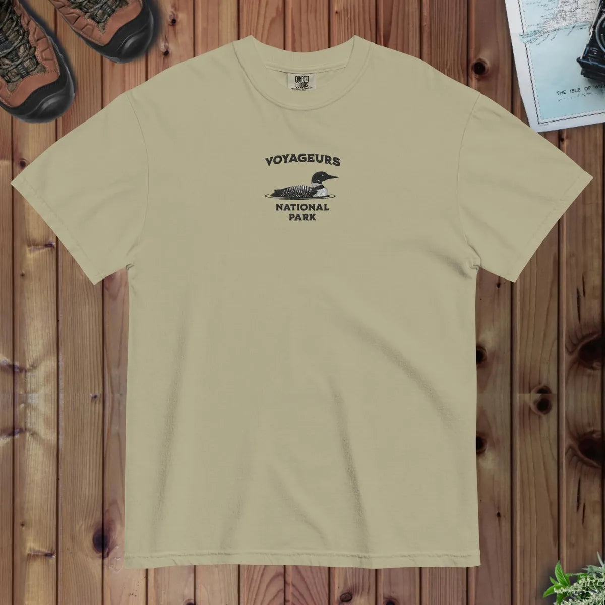 Voyageurs National Park Loon Premium Embroidered T-shirt - Parks ApparelT-Shirt