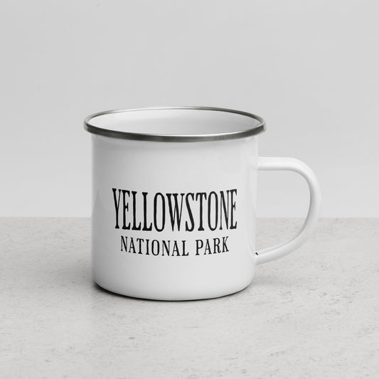 Yellowstone National Park sign durable camp mug alternate product angle