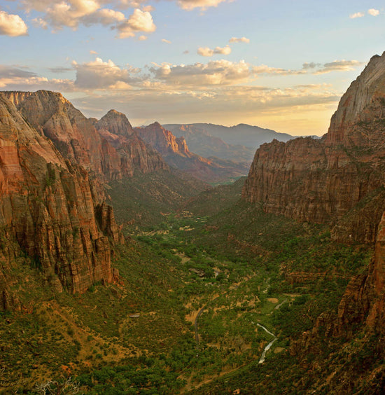 Zion National Park collection image showing Angels Landing and red canyon cliffs