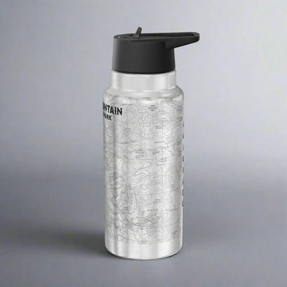 Rocky Mountain National Park Topographic Insulated Water Bottle Tumbler 32oz Mug Printify