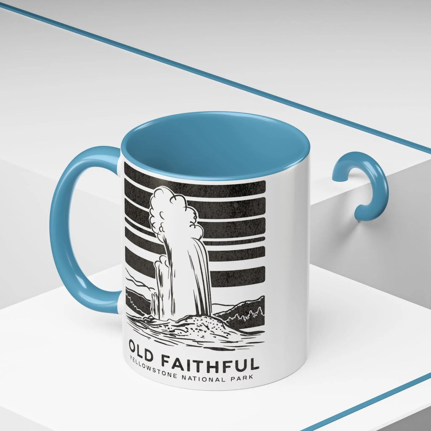 Old Faithful Geyser Yellowstone National Park Coffee Mug Mug Printify