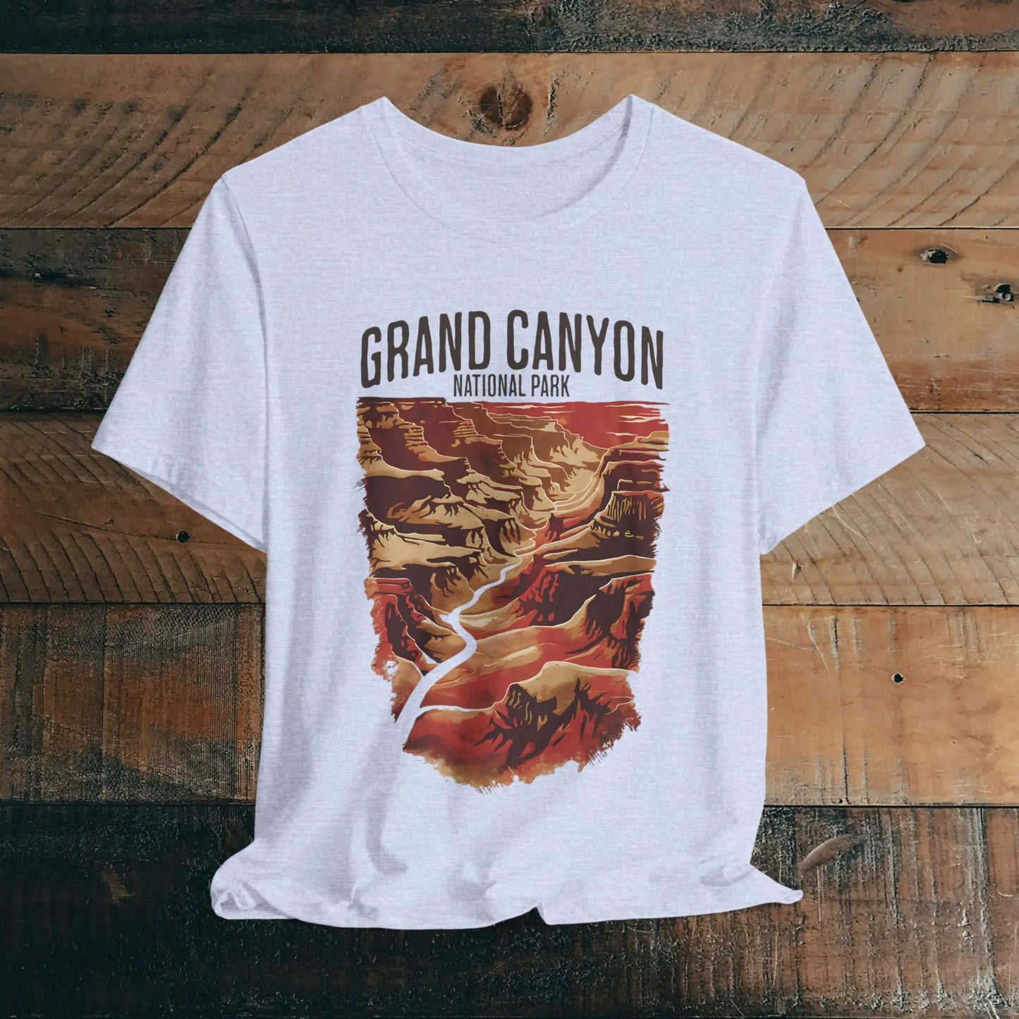 Grand Canyon National Park Unisex T-Shirt T-Shirt Printify Heather Prism Blue XS
