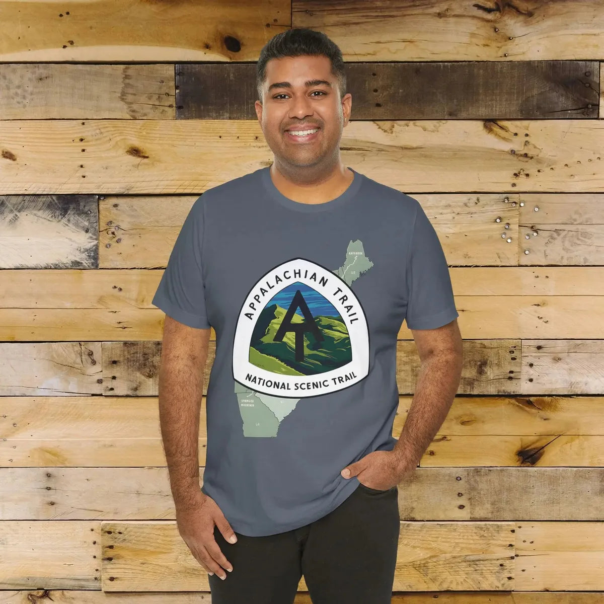 Appalachian Trail Unisex Jersey T-Shirt Logo Emblem Mountain Camp Hike Tee T-Shirt Printify