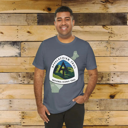 Appalachian Trail Unisex Jersey T-Shirt Logo Emblem Mountain Camp Hike Tee T-Shirt Printify