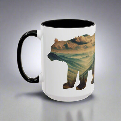 Smoky Mountains Bear Colored Mug Mug Printify
