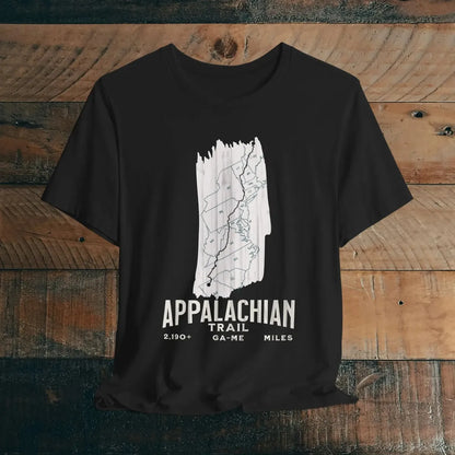 White Blaze Appalachian Trail Unisex T-Shirt Logo Camp Hike Tee T-Shirt Printify Black S