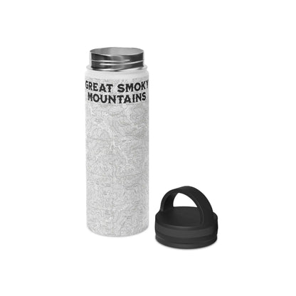Great Smoky Mountains National Park Stainless Steel Water Bottle Handle Lid (3 Sizes, 3 Lid Options) Appalachian Trail Clingmans Dome water bottle Printify