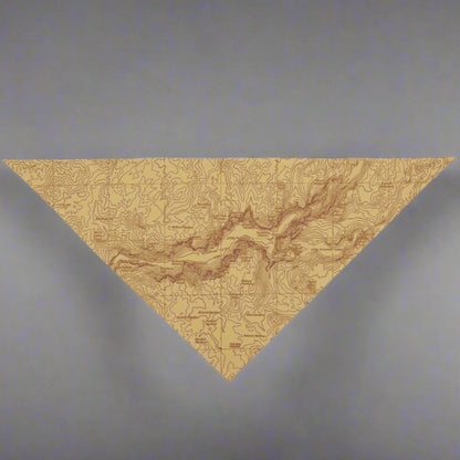 Yosemite National Park Topographic Pet Bandanna Pets Printify