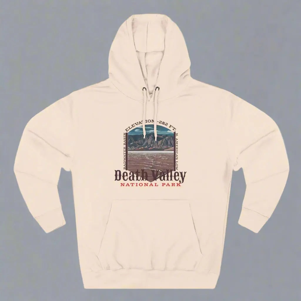 Death Valley National Park Unisex Fit Fleece Hoodie Badwater Basin Hoodie Printify S Pale Pink
